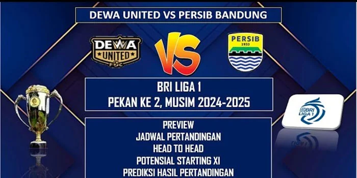 Prediksi BRI Liga 1 – Dewa United vs Persib Bandung, Musim 2024-2025